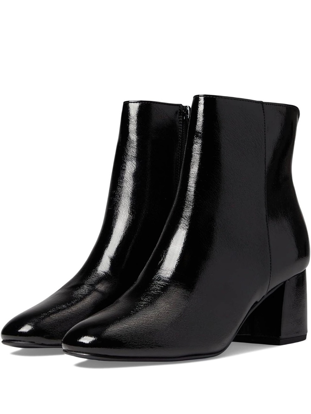 Chinese Laundry Black Patent Block Heel Ankle Booties